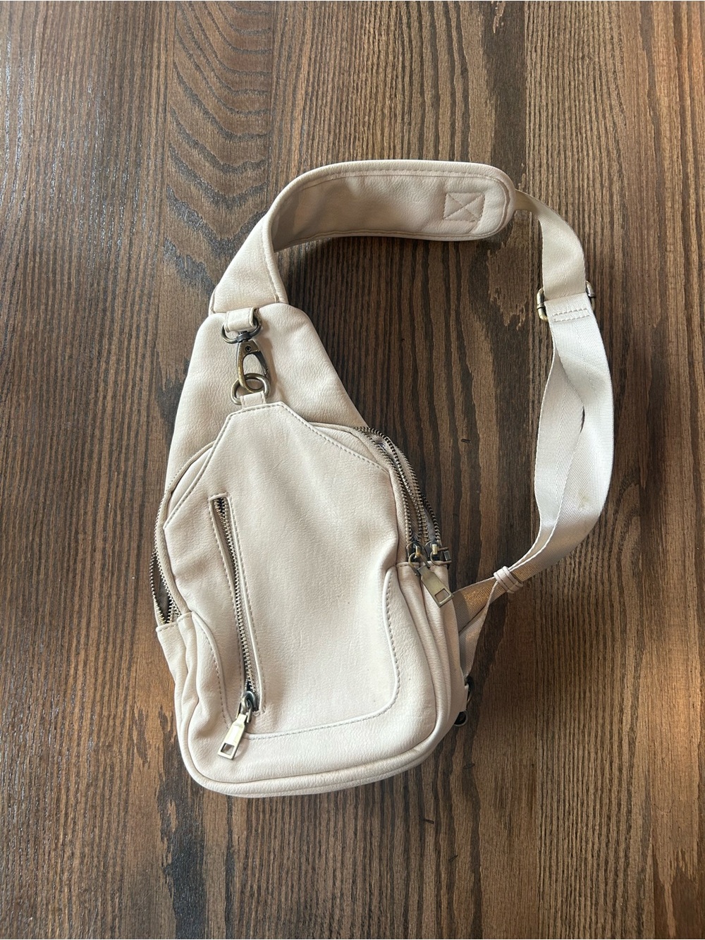 Cream Crossbody Sling Bag